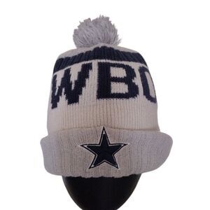 Dallas Cowboys Beanie Men One Size Gray Tan New Era NFL On Field Sideline Pom